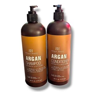 NEW BOTANIC HEARTH Moroccan Argon Shampoo & Conditioner Keratin-Shea Butter-16oz